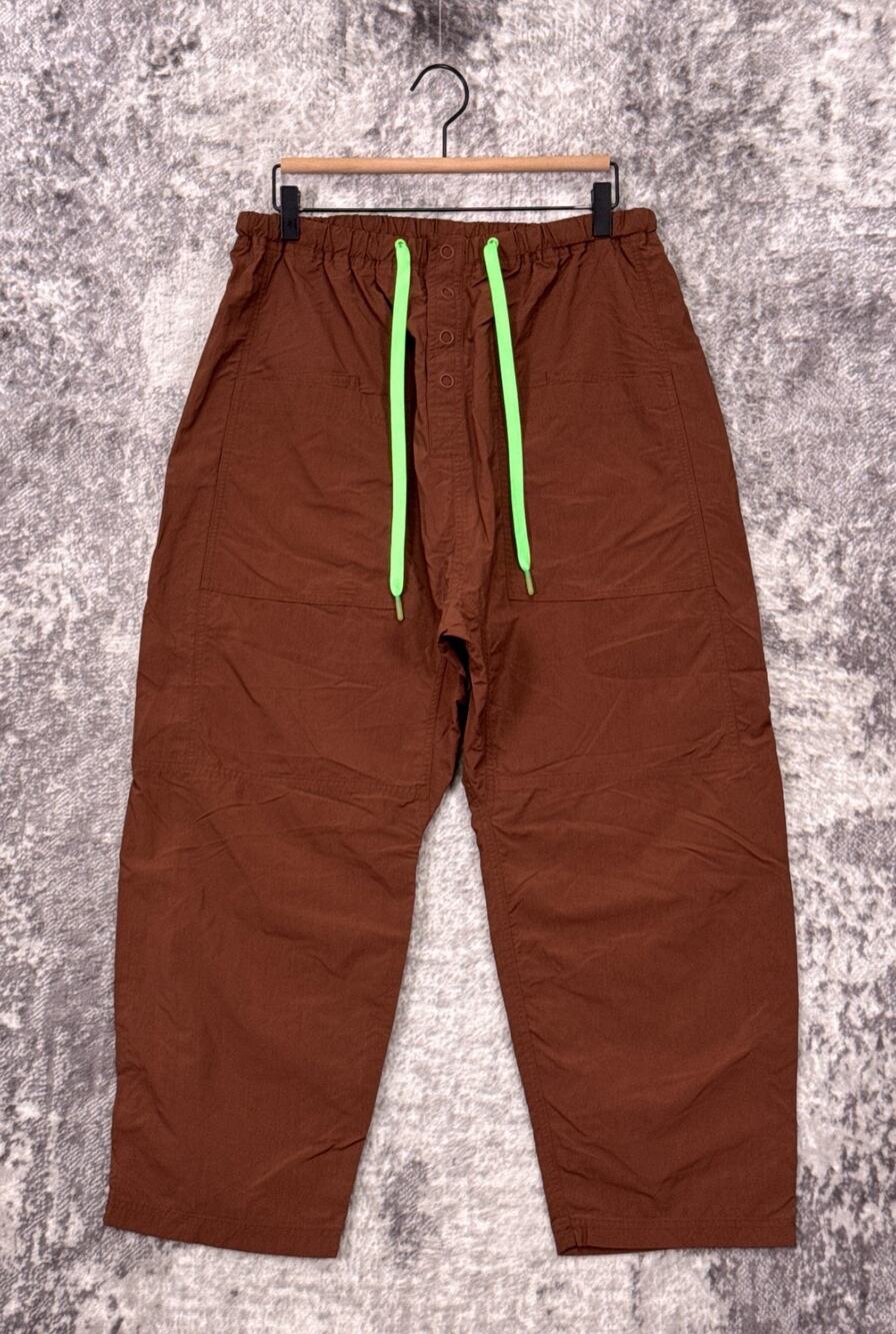Free People Movement Pants Small Womens Brown Nylon Snap Fly Tapered Leg